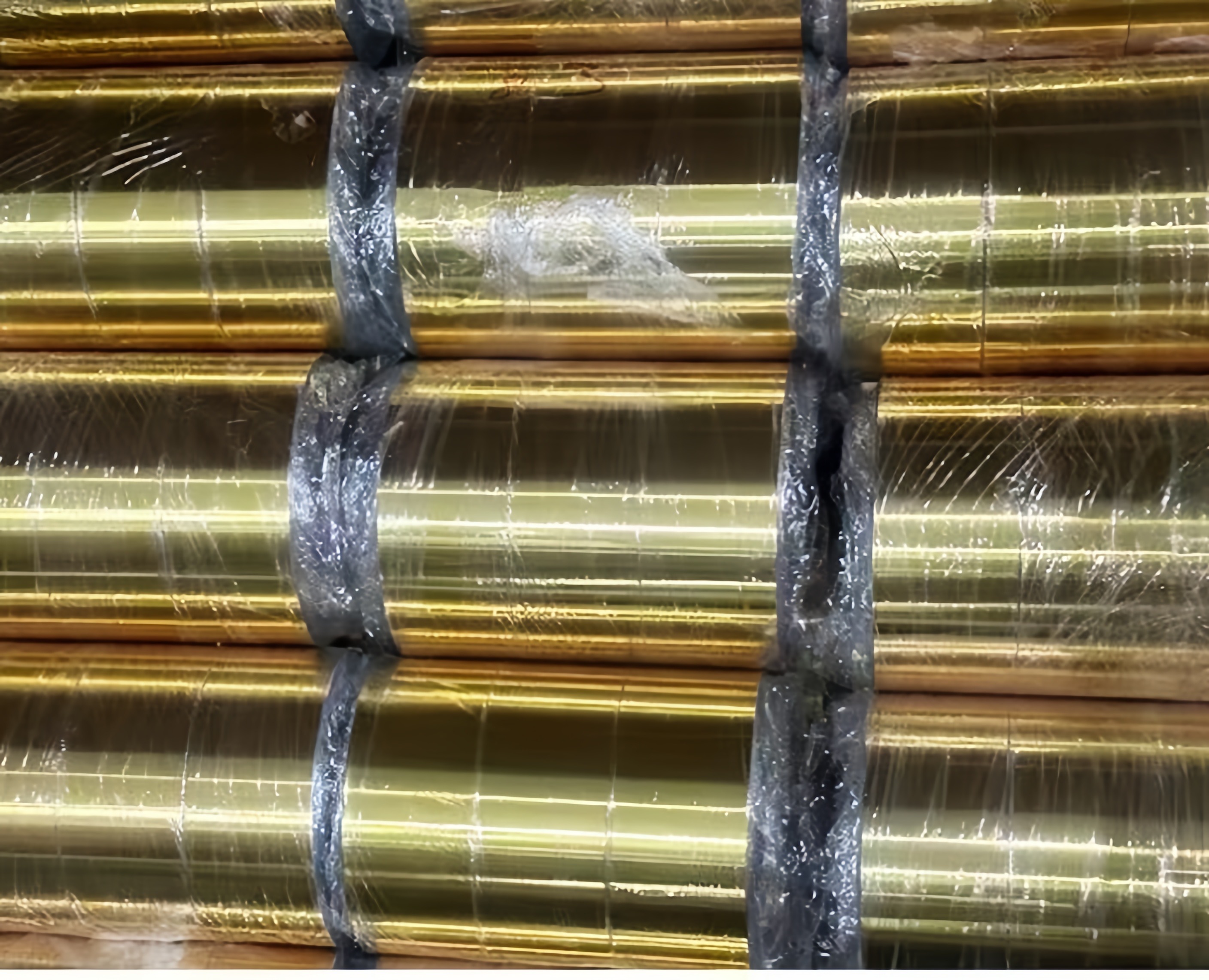 Original factory photo of golden roll material